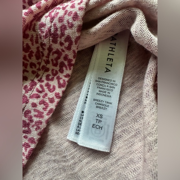 Athleta Breezy Cheetah Print Loose Fit Tank Top - Picture 5 of 7